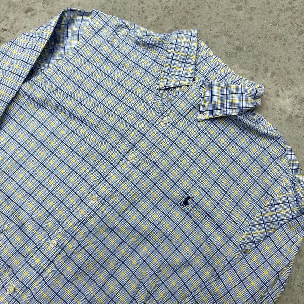 Ralph Lauren Blue/Yellow Button Down Shirt - Large